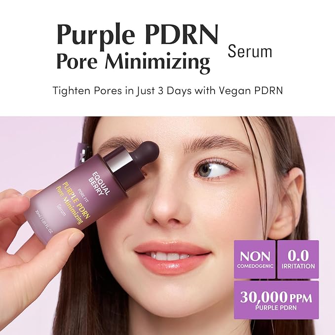 EQQUALBERRY Purple Rice 3-Step Pore Care & Glass Skin Trio – Cleansing Oil, Pack Cleanser & Pore Minimizing Serum | Complete Korean Skincare for Double Cleansing, Pore Refining & Skin Prep