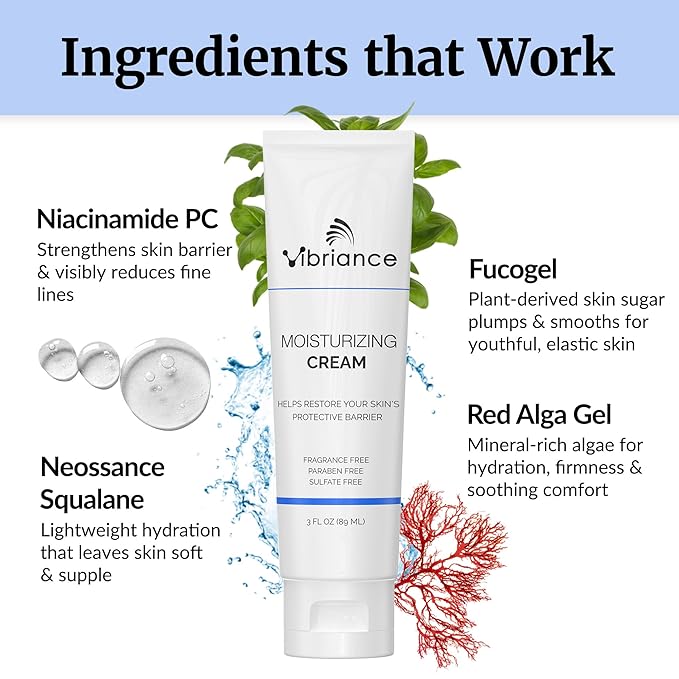 Vibriance Moisturizing Cream | Anti Aging Moisturizer for Face with Squalane, Niacinamide | Moisturizer for Aging Skin | Day/Night Face Cream for Older Women 60 Plus (Pack of 2)