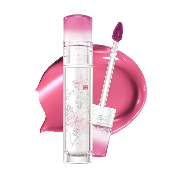 CLIO Crystal Glam Tint Korean Royal Heritage Edition, Glossy Lip Tint with Glass-Like Shine, Lightweight Buildable Lip Stain, Long-Lasting Color, Non-Sticky, Korean Lip (033 PEARL BUTTERFLY MAUVE)