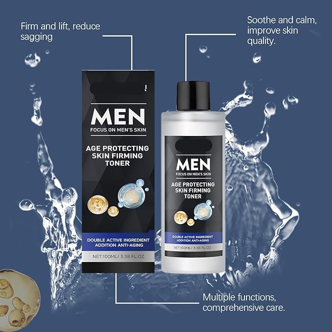 Men's Firming Toner - Facial Moisturizer For Hydration, Deep Nourishment & Fine Lines Reduction, Daily Skin Care(2PCS)