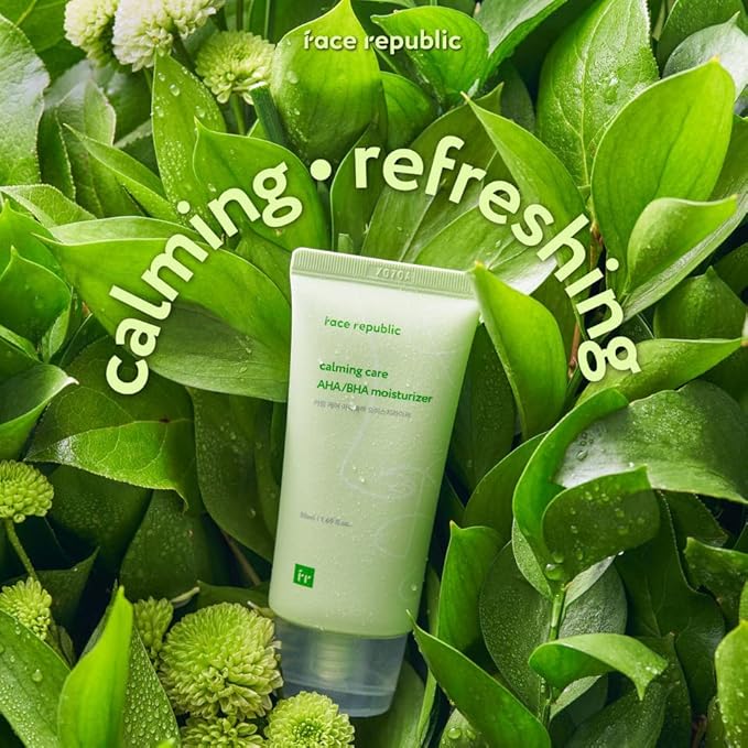 Face Republic Soothe & Protect - Calming Care AHA/BHA Moisturizer + Purity Sun Essence | SPF 50+ Broad Spectrum UV Sunscreen | Vegan Korean Skin care