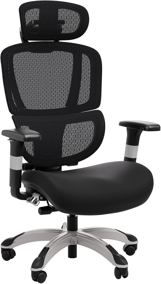 STAPLES Ergonomic Task Chair, Mesh, Ergonomic, Lumbar Support, Swivel, Black