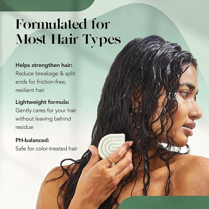 Kitsch Rosemary & Biotin Volumizing Hair Conditioner Bar for Hair Growth & Thickening – Hydrating & Cleansing Hair Conditioner for Women & Men - Paraben, Silicone & Sulfate Free - 2.7 oz