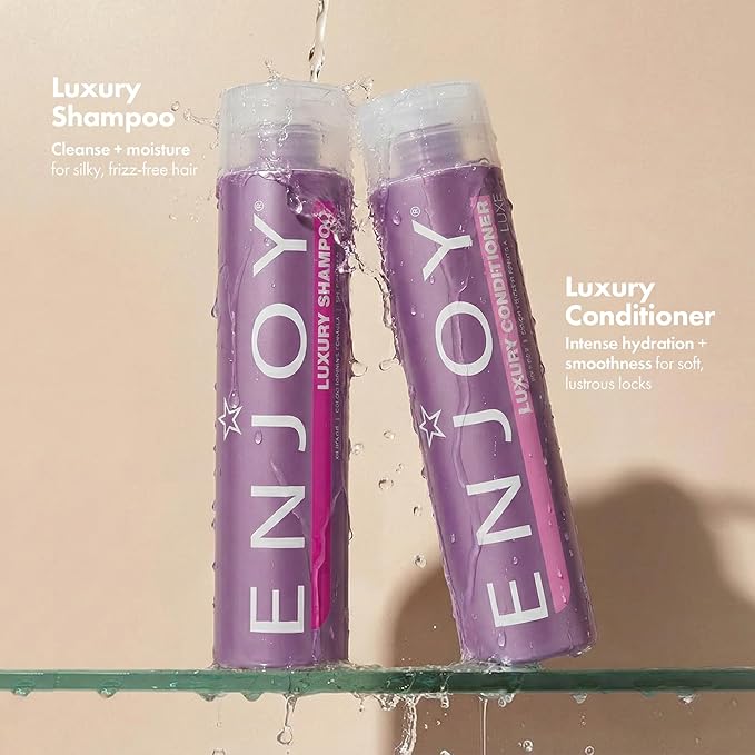 Enjoy Luxury Conditioner- Eliminates Frizz Cleansing Moisturizing Smoothing - Sulfate Free For Thick Coarse or Curly Hair (10.1 Fl Oz)
