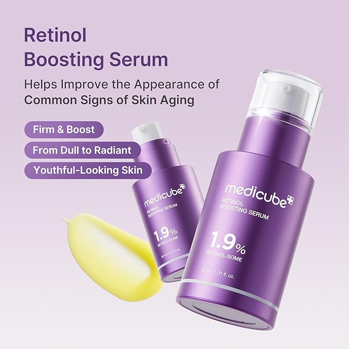 medicube Advanced Refining Serum Duo: Retinol Boosting and PDRN Exosome Shot 2000 | 2000PPM Spicules, Retinol, PDRN, Collagen for firmer, smoother skin | Korean Skincare, Skincare Set, Gifts for Women