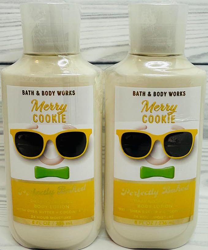 Bath & Body Works Merry Cookie Body Lotion 8 Ounces Each Pack of 2