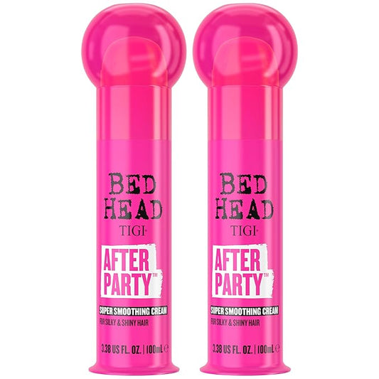 TIG Bed Head TIGI After Party Smoothing Cream 2 Pack Ultimate Frizz Control Hair Care Products for Smooth, Shiny Hair, Summer Fruit Medley Scent, 3.38 Oz Each