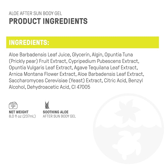 Raw Elements After Sun Body Gel Skin Care with Aloe Balls