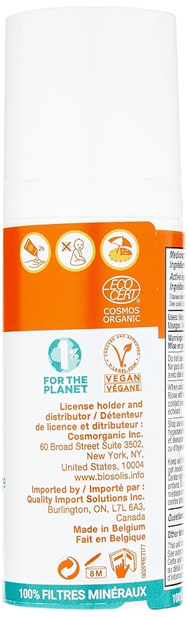 Biosolis Face Sunscreen and Neck Lotion SPF 50 - Dry Non-Sticky, Mineral Formula - Enriched with Aloe Vera - Perfume-Free and Vegan - 1.7 oz