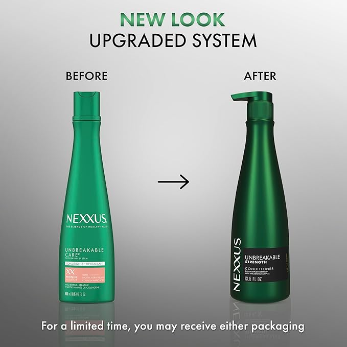 Nexxus Unbreakable Anti Breakage Conditioner for Strengthening for Fine and Thin Hair Hair Care Powered by DURAPLEX FORITIFIER Technology with Thickening Complex 13.5