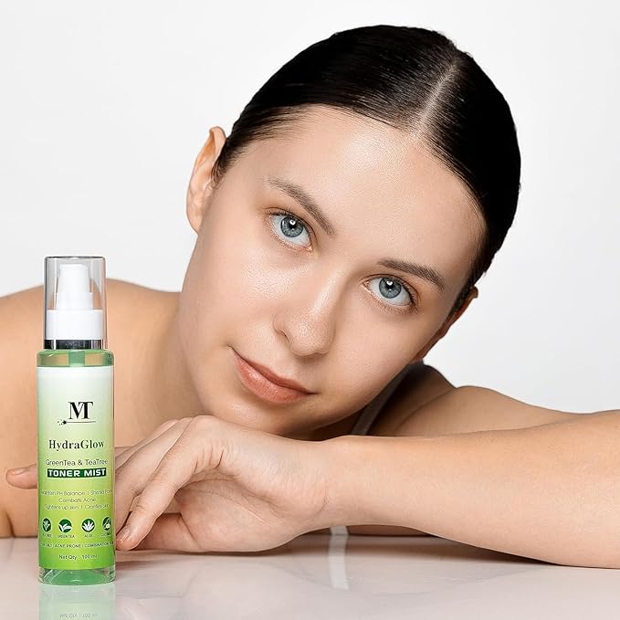 BEMT Hydra Glow Green Tea & Tea Tree Face Toner Mist | Refreshing & Clarifying Facial Spray for Daily Skincare | Lightweight, Non-Sticky Formula (100 ml)