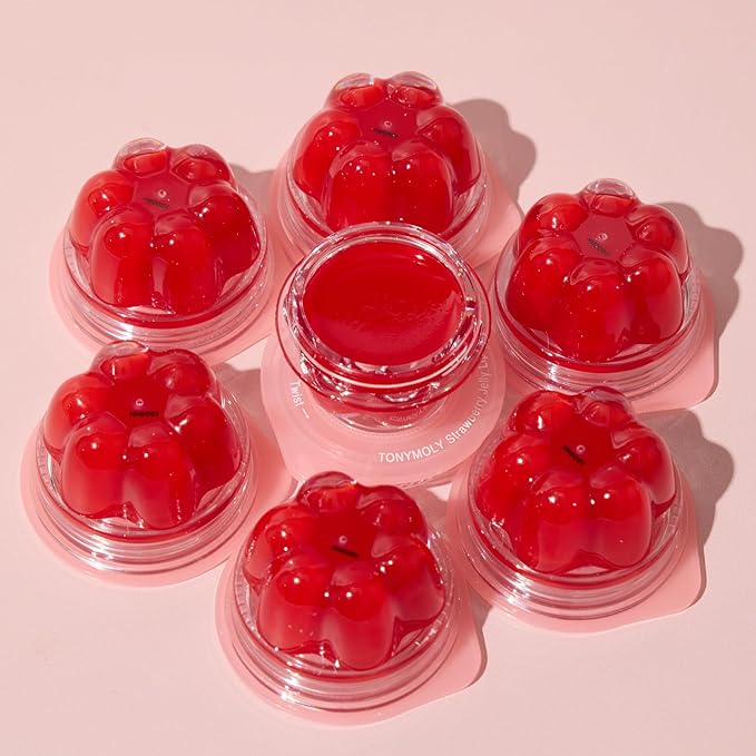 TONYMOLY Jelly Lip Melt, Moisturizing, Hydrating & Nourishing Lip Balm Treatment, Strawberry, 0.31 oz.