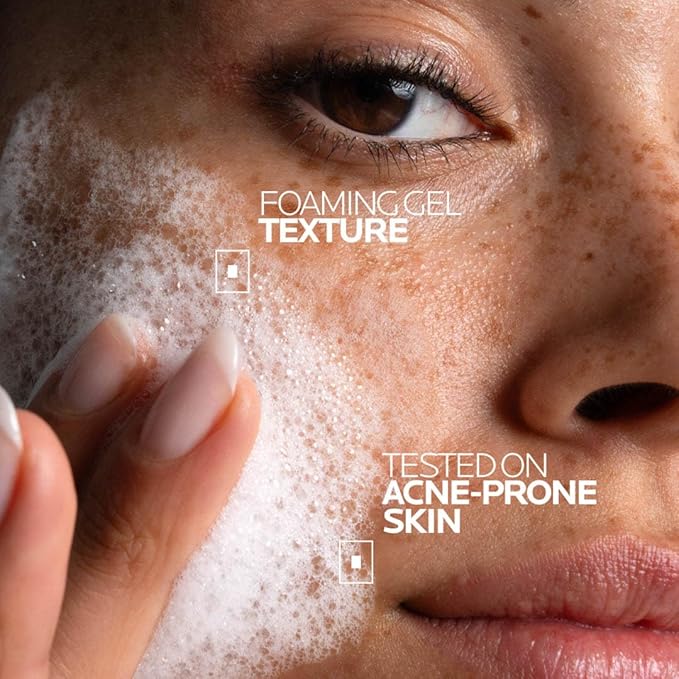 La Roche-Posay Effaclar Purifying Foaming Gel Cleanser for Oily Skin, With Zinc Pidolate To Remove Excess Oil & Shine, Alcohol Free & Oil Free, Sensitive Skin Tested