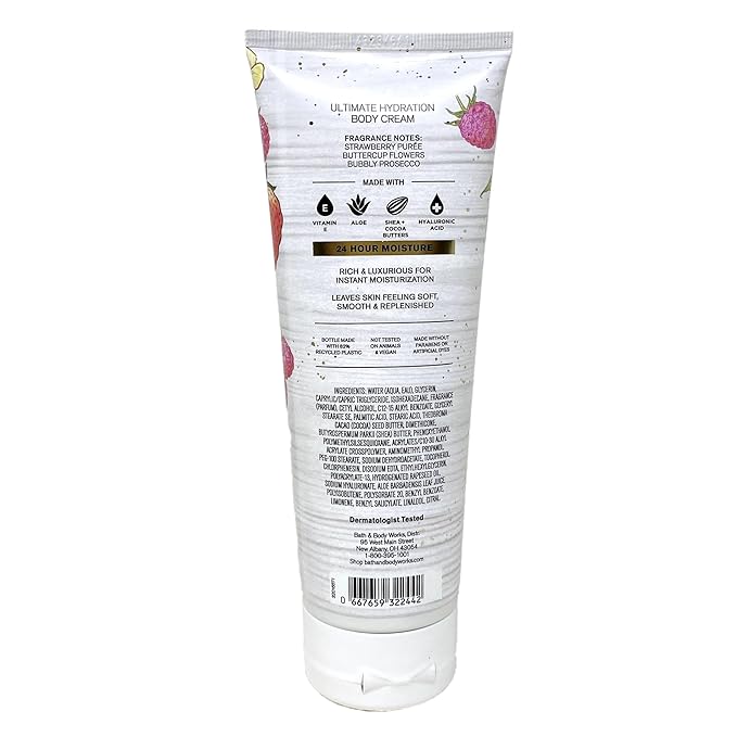 Bath & Body Works Buttercups & Berry Bellini Trio Gift Set - Body Cream, Fragrance Mist and Shower Gel - with a Wild Jasmine Bar Soap - Full Size