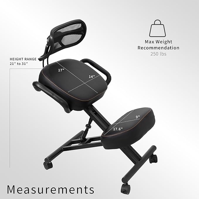 VIVO DRAGONN DN-CH Kneeling Chair, Metal, Black, One Size Fits All