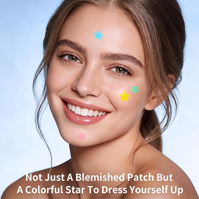 Pimple Patches for Face, 3 Size 280 Counts Hydrocolloid Acne Patches, Cute Star Pimple Stickers with Salicylic Acid, Tea Tree Oil & Calendula Oil, for Covering Zits and Blemishes