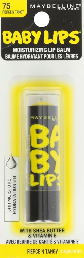 Maybelline New York Baby Lips Balm Electro, Fierce N Tangy, 0.15 Ounce