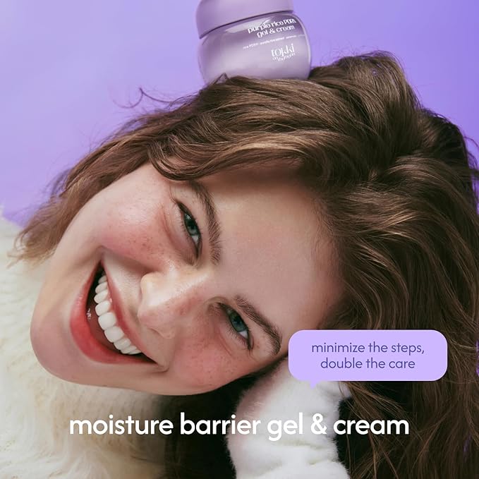 Purple Rice PDRN Gel & Cream Moisturizer | Deep Hydration & Skin Barrier Care | Ceramide & Panthenol | Vegan Korean Skincare | 1.69 fl oz (50 g)