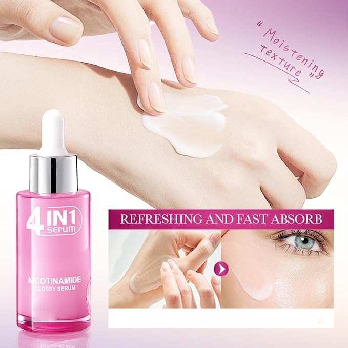 Korean 4-In-1 Super Essence Lotion Moisturizing Face Cream, Hydrating Facial Essence, Women'S Facial Toner, Nicotinamide Glossy Serum Used for Face (1)