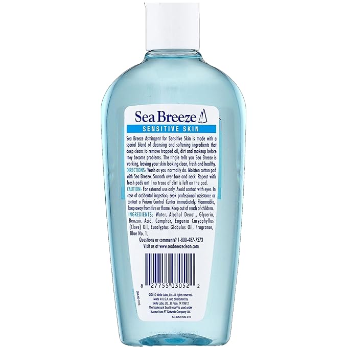 Sea Breeze Sensitive Skin Astringent 10 oz (Pack of 6)