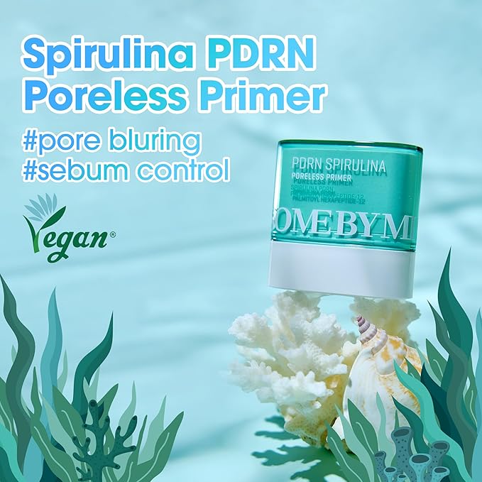 SOME BY MI PDRN Spirulina Poreless Primer – 0.35oz, 10g – Korean Vegan Primer Stick for Face Before Makeup – Blurs Pores, Controls Sebum and Balances Moisture with Marine Extracts – Korean Skin Care