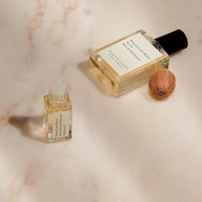 Maison Louis Marie - No.04 Bois de Balincourt Natural Roll-On Perfume Oil Sample | Luxury Clean Beauty + Non-Toxic Fragrance (0.1 fl oz | 3 ml)