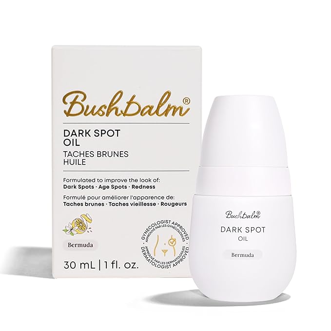 Bushbalm Dark Spot Oil - Helps Brighten and Reduce Hyperpigmentation, Razor Burn & Underarm Bumps - Soothe Skin from Post Shave Itchiness, Irritation & Redness, 30 ml - Bermuda Oil