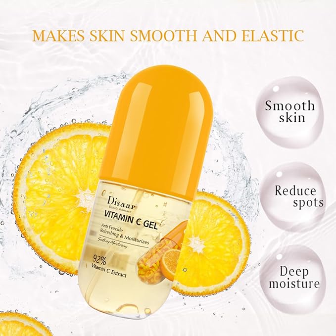 DISAAR Beauty Aloe Vera Gel Cracked Skin Refreshing After Sun Moisturizing 280ml/9.45oz… (Vitamin C Gel)