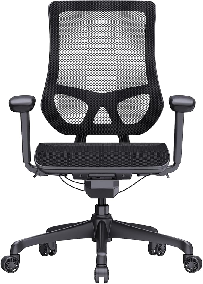WorkPro® 1000 Series Ergonomic Mesh/Mesh Mid-Back Task Office Chair, Black/Black, BIFMA Compliant