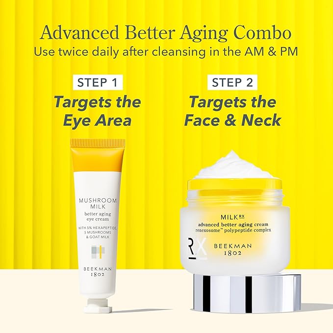Beekman 1802 Milk RX Advanced Better Aging Collagen Moisturizer Face Cream – 4X Retinol Alternative with Goat Milk Exosomes & Polypeptide, Firming Cream, 0.51 fl oz