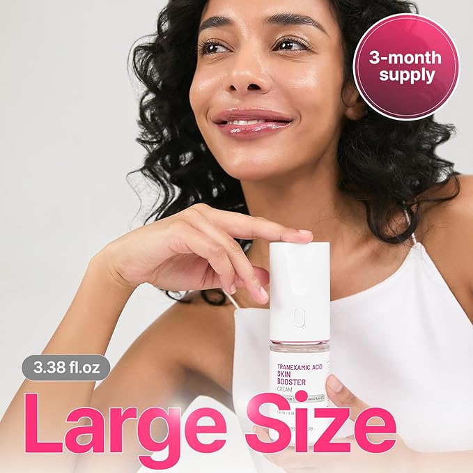 MEDITHERAPY Tranexamic Acid Skin Booster Cream 3.4 Fl Oz - 5% Niacinamide & 3% TXA Korean Face Moisturizer - Gentle Facial Serum Cream with Facial Device for Glass Skin - Radiant Complexion