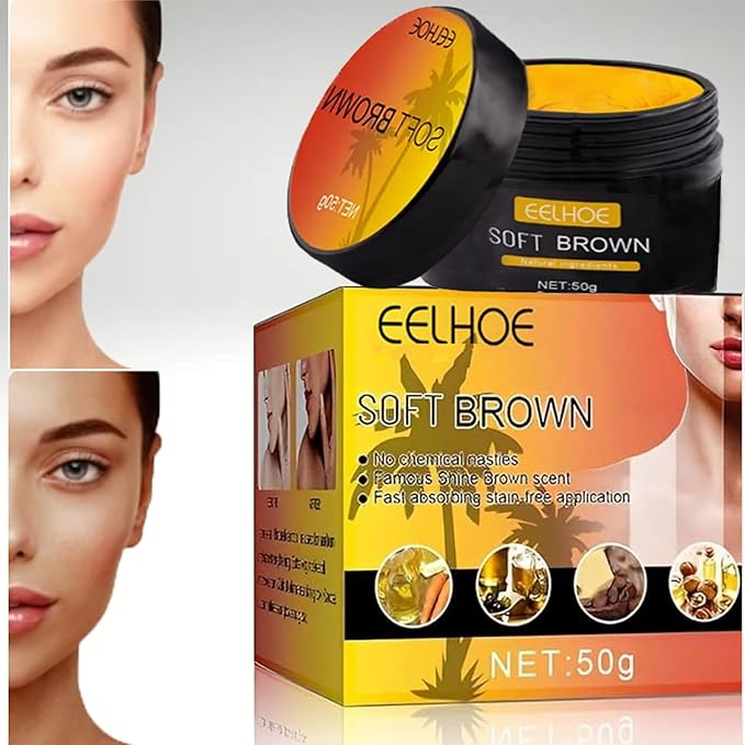 Eelhoe Tanning Gel, Eelhoe Soft Brown Intensive Tanning Gel, Best Self Tanner, Tanning Cream for Outdoor Sun, Achieve Natural Tan Skin, Self Tanning Cream, Tan Bed Cream