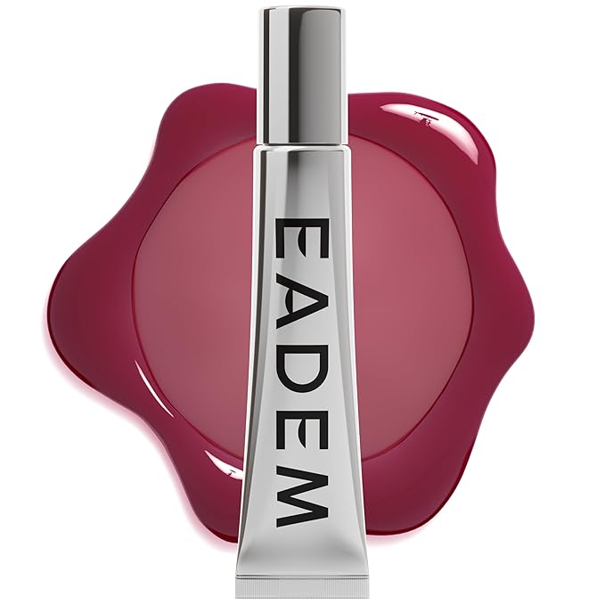 EADEM Le Chouchou Lip Softening Balm, Lip Gloss for Women, Lip Plumper & Lip Mask, Overnight Hydrating & Moisturizing Luxury Lip Balm, 0.5 oz, Bissap Glaze