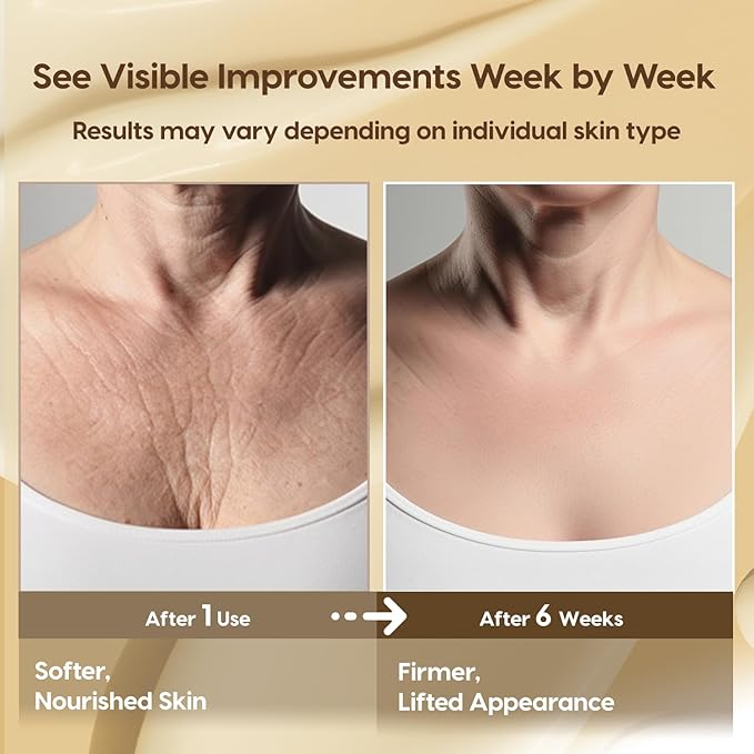 Crepey Repair Cream for Aging Skin: Crepe Skin Repair Treatment with Pure Beef Tallow, Soluble Collagen & Apple Fruit - Advanced Crepe Fix Cream for Neck, Arms, Chest, Body - Unscented 2 Pack