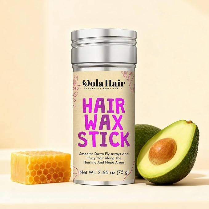 Dolahair Hair Wax Stick - Flyaway Control and Styling Pomade for Kids, Women, and Men - Slick Back Hair Bun Maker and Hair Accessorie for Teen Girls (1 Pack of Wax)