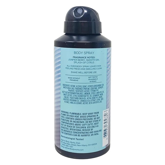 Bath & Body Works Distiller's Gin Trio Gift Set - Body Cream , Body Wash and Body Spray - with a Charcoal Scrub Bar Soap - Full Size