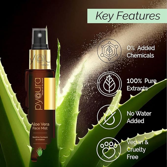 Viva Aloe Vera Hydrating No Gel Face Toner Mist 50 ml, Serum for Skin Hydration Repair & Sunburn, Alcohol Free Natural Face Toner for Glowing Skin, Toner for Oily Dry Combination Skin