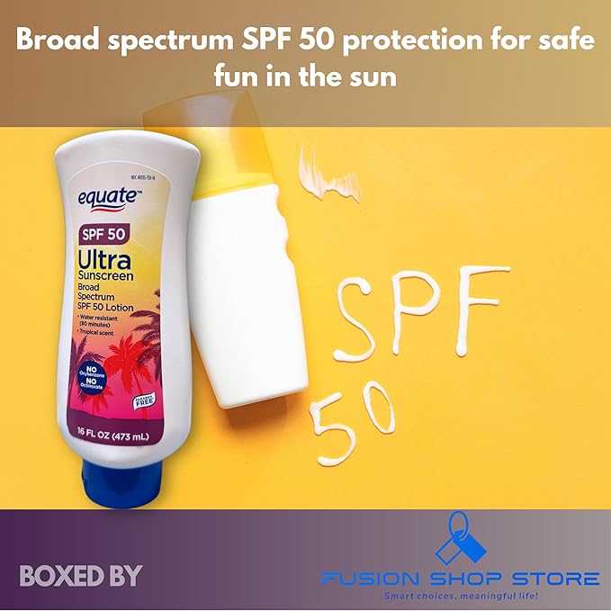 Ultra lotion SPF 50 sunscreen- Broad Spectrum, 16 fl oz (Pack of 1), Boxed By Fusion Shop Store