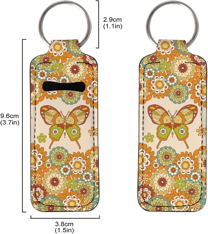 Pensura Chapstick Holder Keychain Fashion 5 Pcs Car Keychain Holder Portable Chapstick Holder Keep from Scratched and Dust