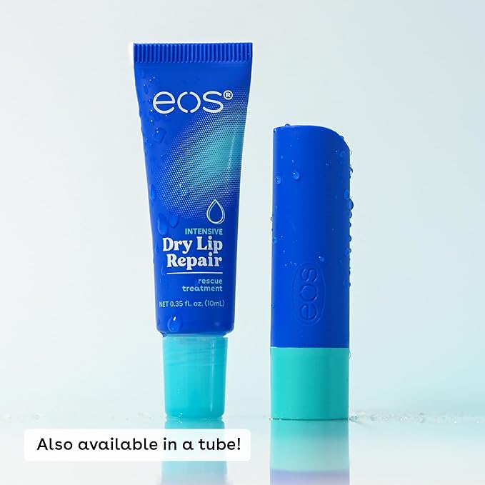 eos The Hero Lip Repair,24HR Moisture for Severely Dry Lips,Natural Strawberry Extract,Hypoallergenic Moisturizing Lip Balm,0.14 oz,(Pack of 4)