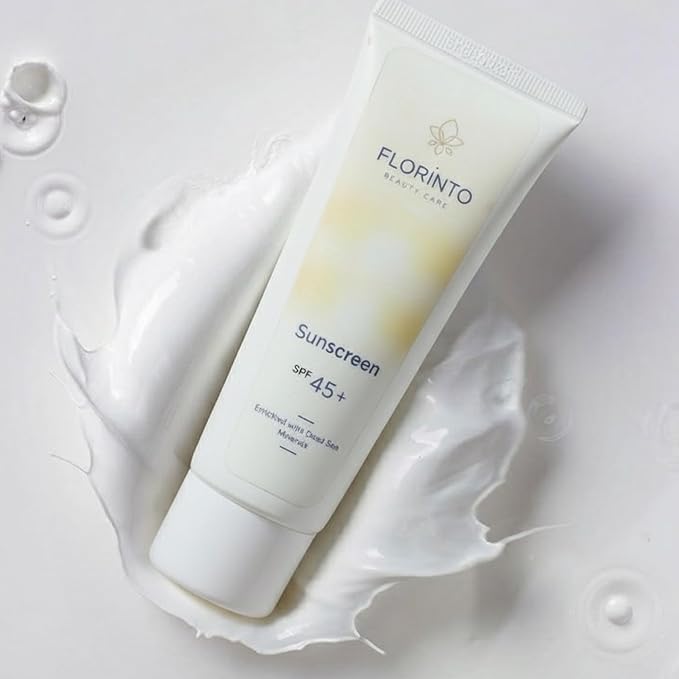 FLORÍNTO Sunscreen – Daily Moisturizing Sun Protection with Dead Sea Minerals, Aloe Vera & Vitamin E – Broad Spectrum SPF for UVA/UVB Rays – Hydrating, Non-Greasy & Gentle for All Skin Types – 50 ml