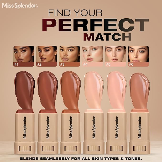 Beauty Balm Skin Tint 2 Pack– (Shade 2) Serum-Boosted Skin Tint Stick for Black Women, Hybrid Foundation & Skincare, Splendor Skin Tint, Sheer-to-Light Buildable Coverage