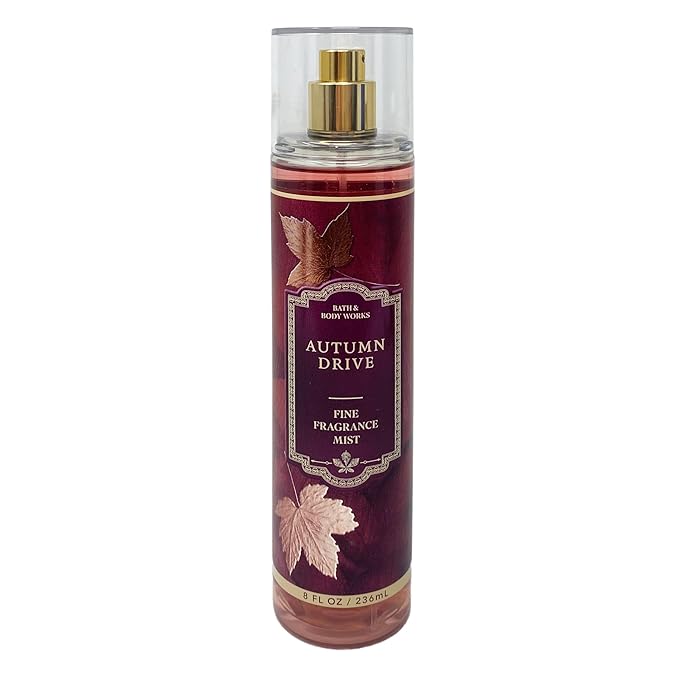 Bath & Body Works Autumn Drive Body Cream and Fragrance Mist Duo Set with a Cherry on Top Bar Soap - Full Size