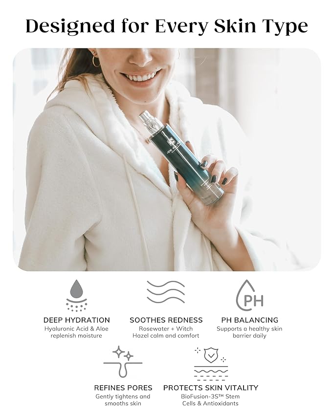 Kaplan MD Clarifying Toner – Hydrating Face Mist with Hyaluronic Acid, Rosewater Face Mist Hydrating Spray & Witch Hazel – Facial Toner Spray for Pore Refining, pH Balance & All Skin Types – 3.4 fl oz