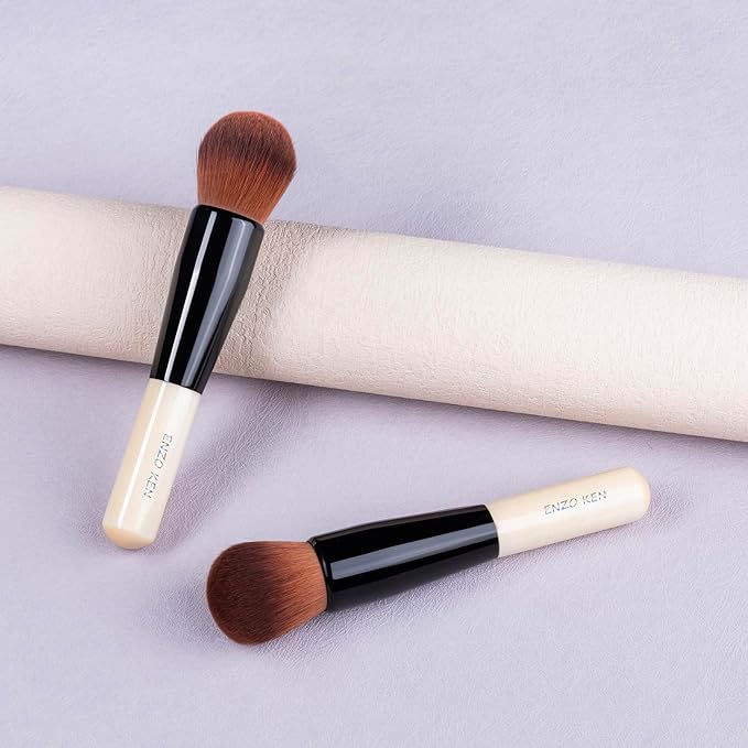 Kabuki Powder Foundation Brush, Powder Contour and Bronzer Brush, Portable Travel Kabuki Foundation Brush, Makeup Brush for Liquid Blush, Cream Foundation Blending. (K800)