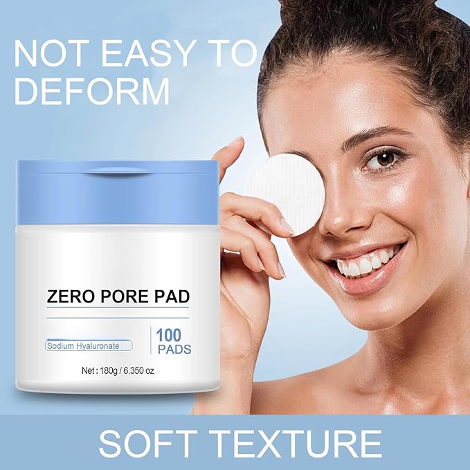 Exfoliating Toner Pads for Face, Facial Pads for Pore Cleansing and Gentle Exfoliation, Oil Control, Smooth Looking Skin, Suitable for All Skin Types (2pcs)