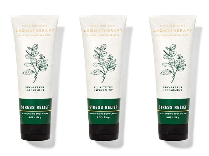 Aromatherapy Stress Relief Eucalyptus Spearmint Body Cream 3 Pack