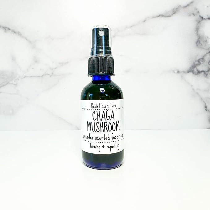 Chaga Lavender Face Toner - 2 fl oz - Herbal Mushroom Spray - Infused Natural Facial Mist for Dry Skin