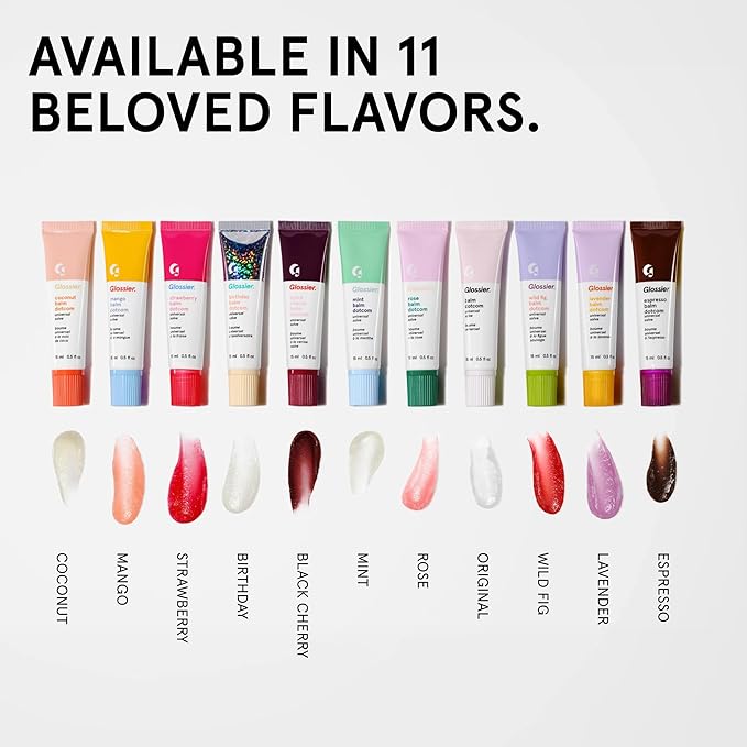 Glossier Balm Dotcom Hydrating Tinted Lip Balm - Universal Salve, Up to 12Hr Moisture for Dry Lips, Cuticles & Skin - Lanolin, Beeswax & Castor Oil - Black Cherry, Burgundy Tint, 15ml