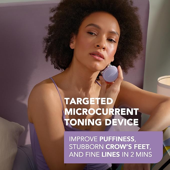 FOREO Bear mini App-Connected Microcurrent Facial Toning Device with 3 Intensities, Lavender